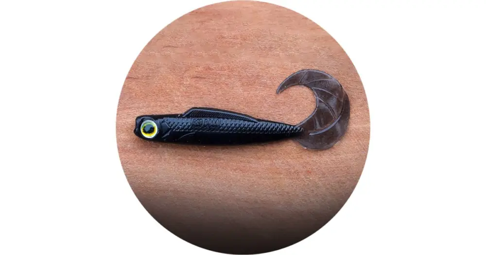 Oblíbený RedBass Gumová Nástraha Twister Kixter Dark Black - XS 45 mm