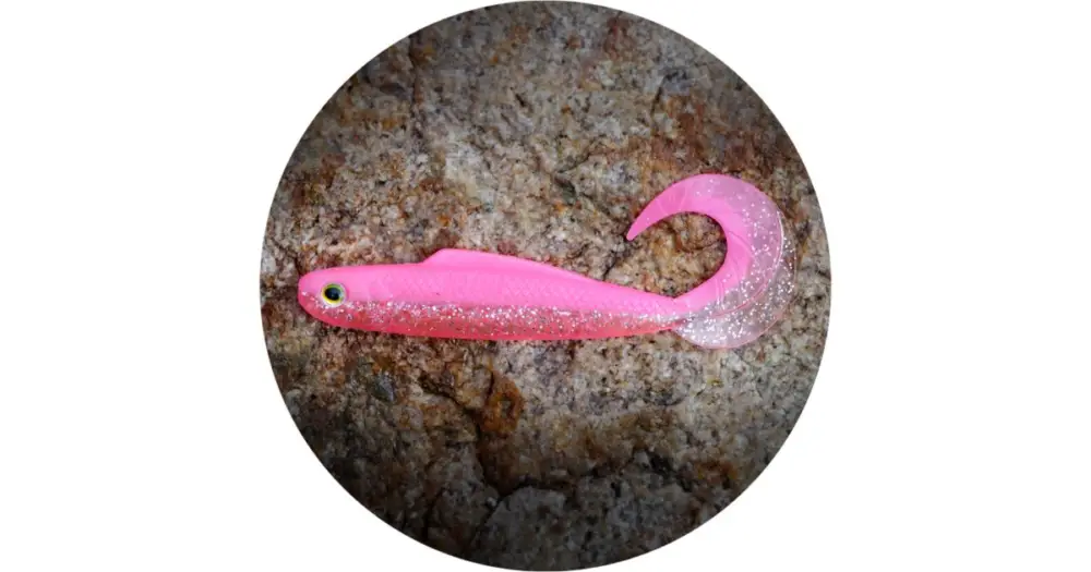 RedBass Gumová Nástraha Twister Kixter Pink G UV - S 70 mm Akce