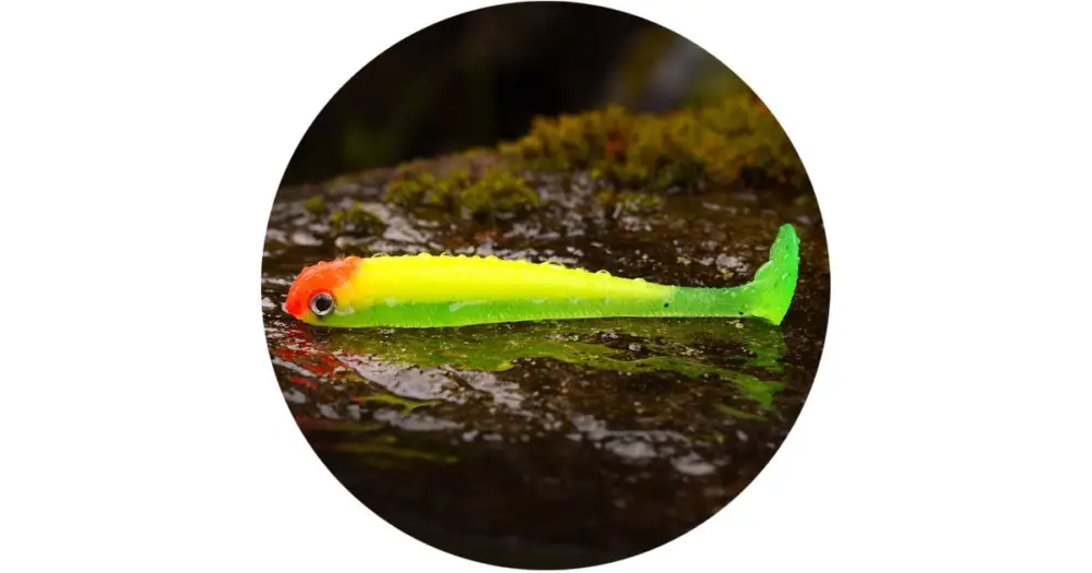 Rychlé Dodání RedBass Gumová Nástraha Ripper Swimmer Slim Fluo Green RH UV - S 70 mm