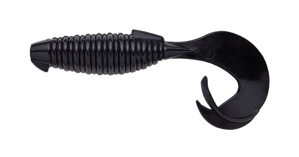 Cenově Výhodný Keitech Gumová Nástraha Flapper Grub Black - 4" 10,2 cm 6,5 g 7 ks