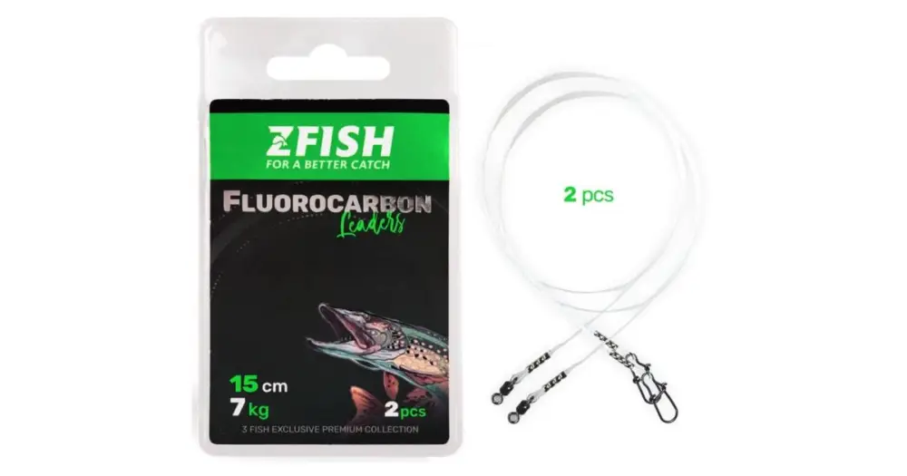 Jen Po Omezenou Doba Zfish Lanko Fluorocarbon Leader 2 ks - 25 cm 15 kg