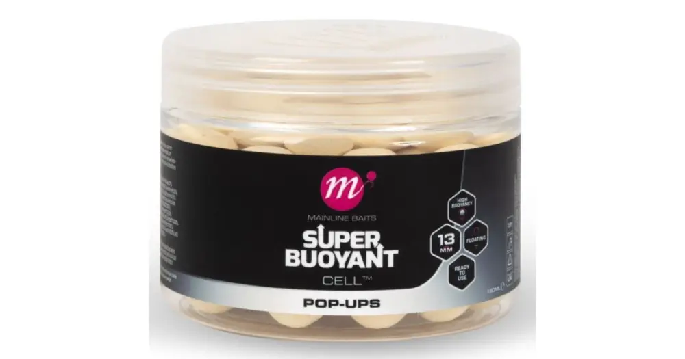 Originální Mainline Plovoucí Boilie Super Buoyant Pop-Ups Cell 150 ml 13 mm - White