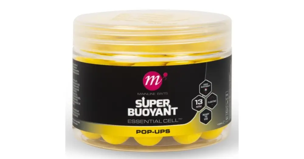 Mainline Plovoucí Boilie Super Buoyant Pop-Ups Essential Cell 150 ml 13 mm - Yellow Ověřený