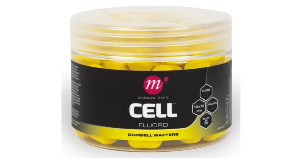 Mainline Dumbell Fluoro Wafters Cell 150 ml 12x15 mm - Yellow Bezpečná Platba