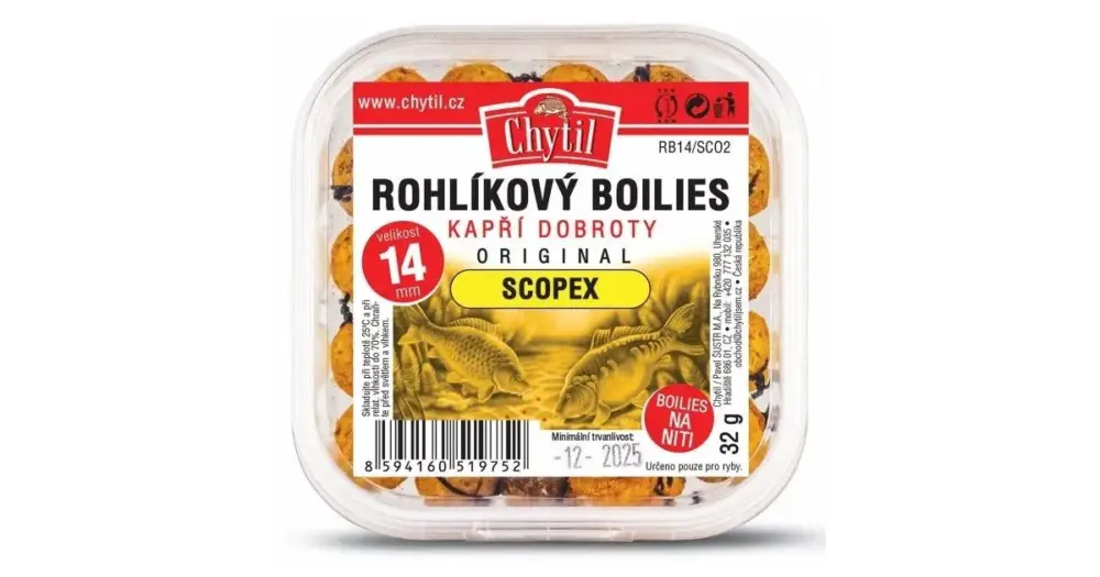 Chytil Rohlíkové Boilies 14 mm 32 g - Tygří Ořech Nejlepší Volba