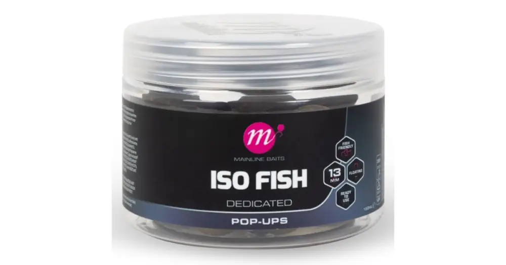 Mainline Plovoucí Boilie Mini Pop-Ups ISO Fish 150 ml - 13 mm Speciální Cena