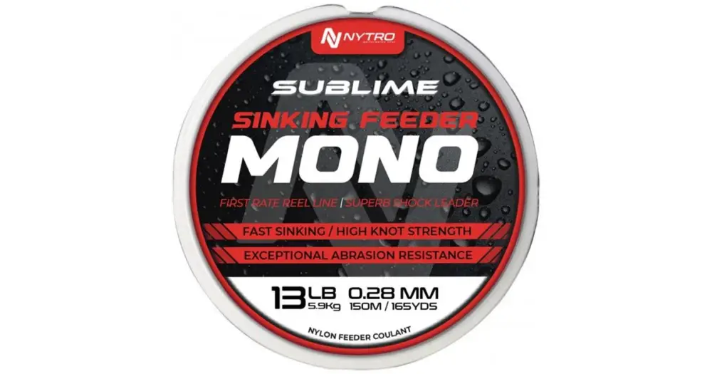 Nová Kolekce Nytro Vlasec Sublime Sinking Feeder Mono 150 m - 0,18 mm 1,8 kg