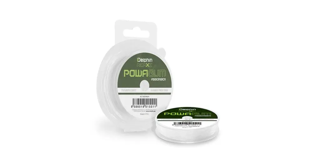 Delphin Powa GUM Absorber REAXE Čirá 10 m - 0,8 mm 6 kg Top Prodej