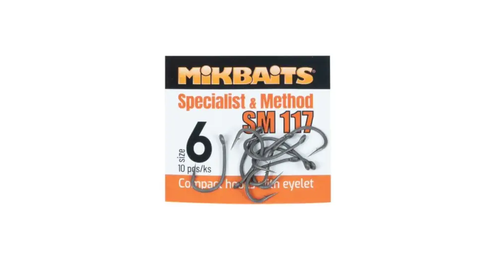 Akční Nabídka Mikbaits Háčky Specialits & Method SM 117 Hook 10 ks - 6