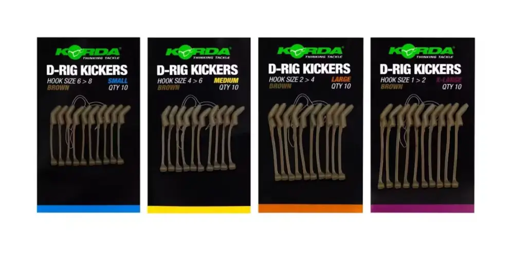 Korda Rovnátka Kickers D Rig Brown 10 ks - Velikost S Akce