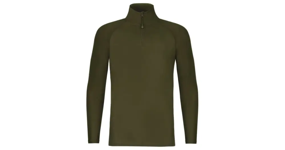 Top Prodej Korda Triko Kool UPF Zip Jersey Dark Olive - L