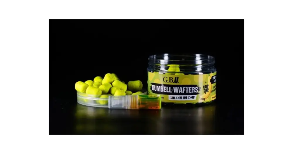 Finální Výprodej G.B.U. Dumbel Wafters 60 g 10x16 mm - Shiny Happy Banana