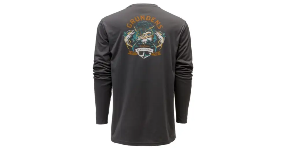 Grundéns Funkční UV Triko Tuna Tatoo LS Tech Tee Anchor Must-Have
