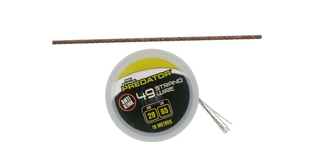 Originální Fox Rage Predator Lanko 49-Strand Coated Steel Wire 10 m - 65 lb / 29 kg