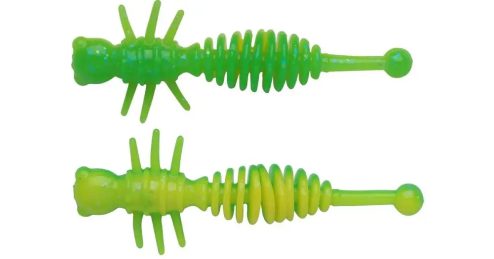 Oblíbený Berkley Gumová Nástraha Powerbait Power Larvae Spring Green Sunshine Yellow - 5,5 cm 10 ks