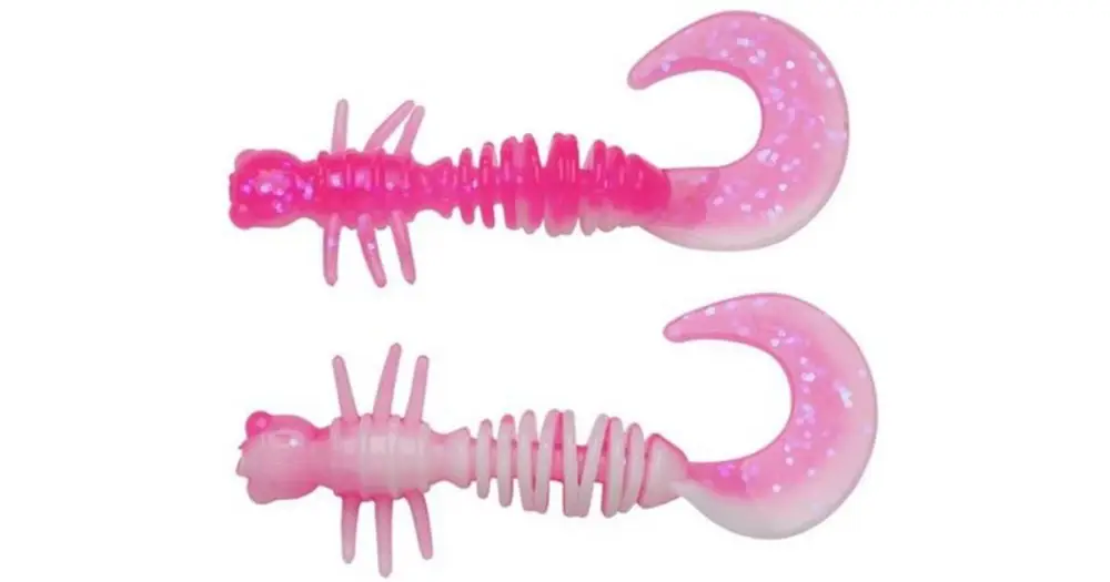Sleva Berkley Gumová Nástraha Powerbait Power Curly Pink White - 4 cm 12 ks