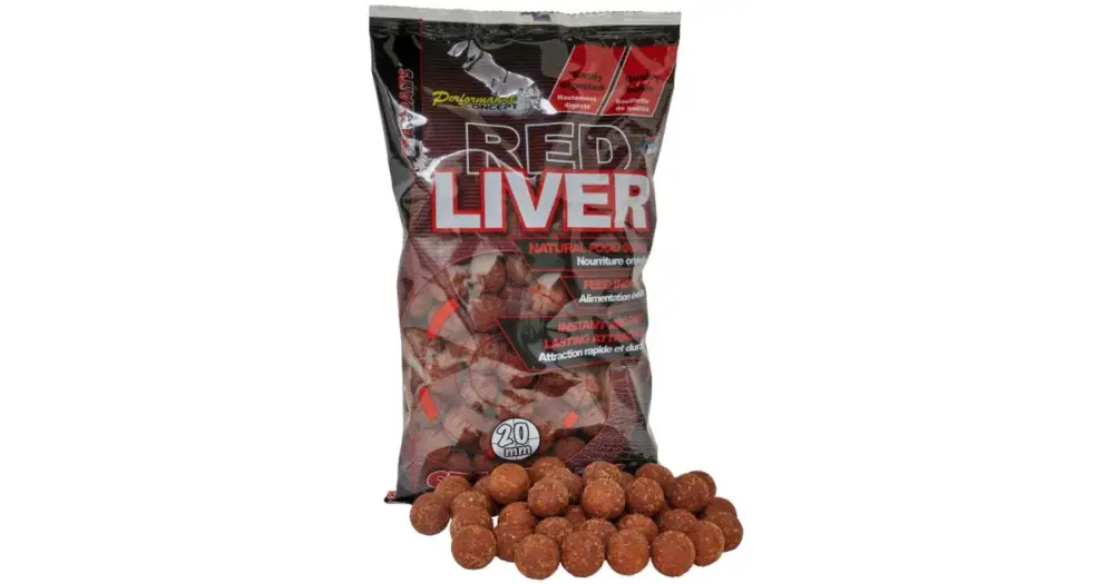Starbaits Boilie Red Liver - 800 g 30 mm Akční Cena
