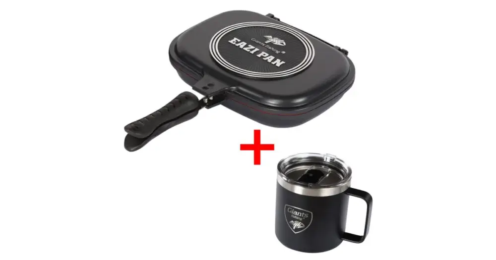 Giants Fishing Akční Set Pánev Na Vaření Eazi Pan Medium + Nerezový Thermo Hrnek 400 ml Vrácení Zdarma