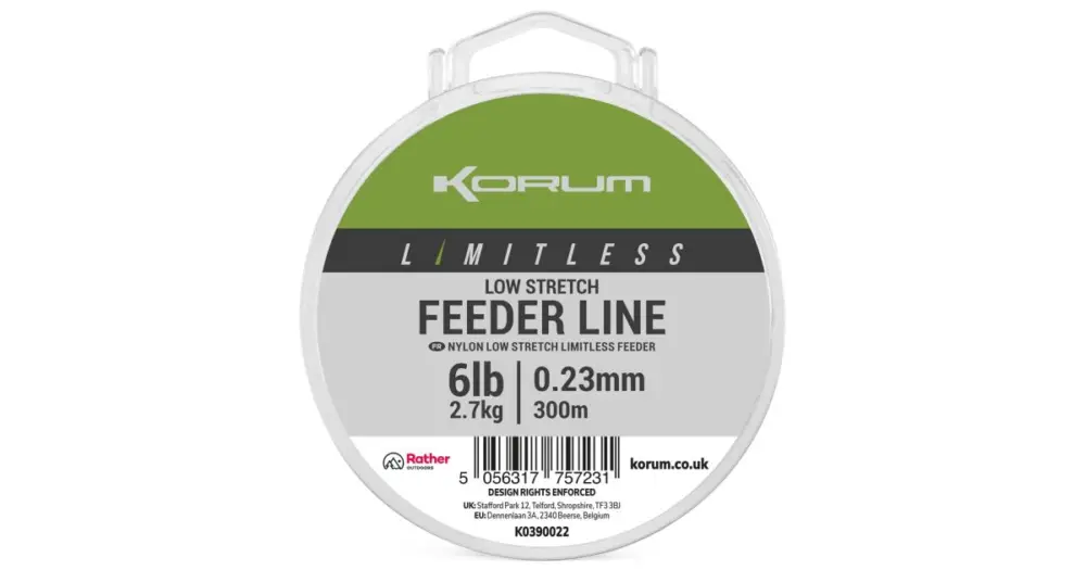 Korum Vlasec Limitless Low Stretch Feeder Line 300 m - 0,23 mm 2,7 kg Víkendová Akce
