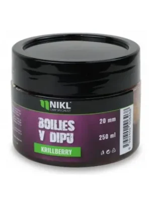 Značkový Nikl Boilies V Dipu Krill Berry 250 g - 20 mm
