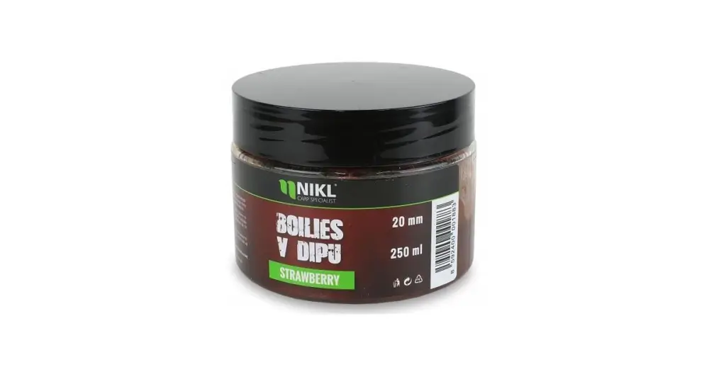 Nikl Boilies V Dipu Strawberry 250 g - 20 mm Zlevněný