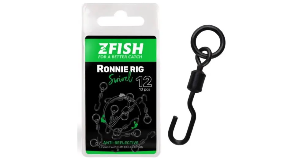Aktuální Zfish Obratlík Ronnie Rig Swivel Matt 10 ks Velikost 12