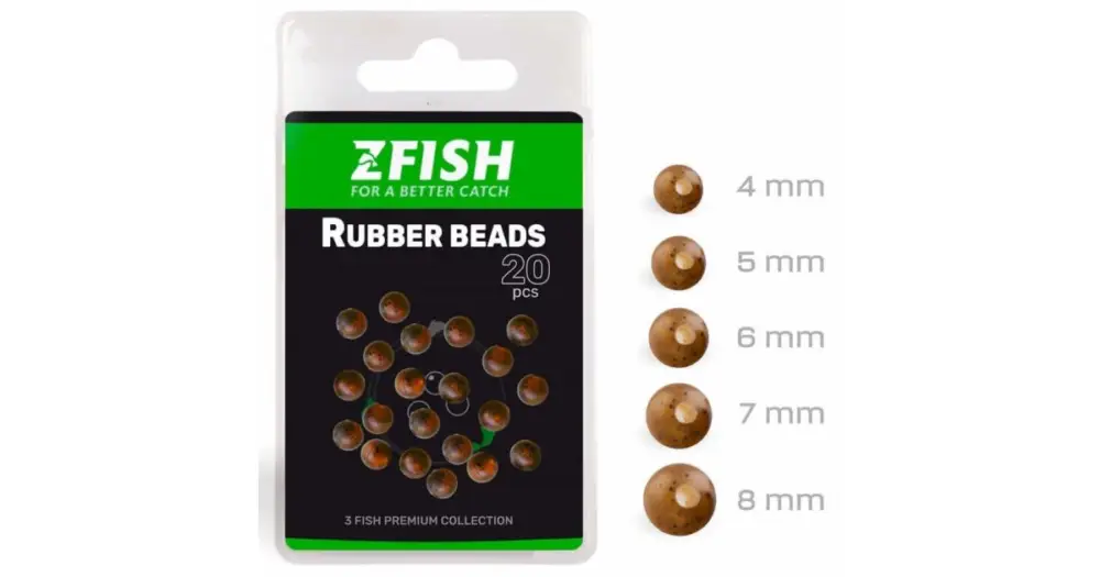 Zfish Gumové Korálky Rubber Beads 20 ks - Průměr 8 mm Hit Sezóny