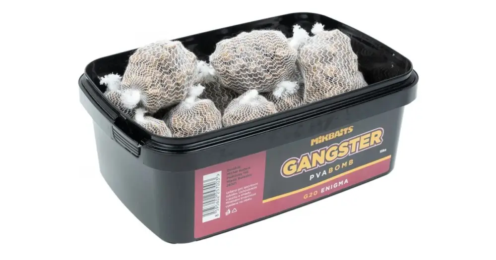 Výprodej Mikbaits Pelety PVA Bomb Gangster G20 Enigma 15 ks