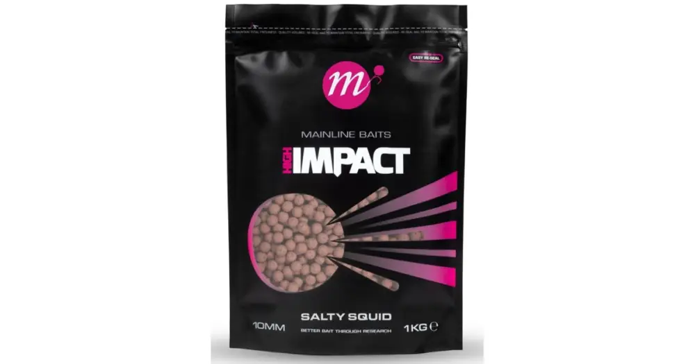 Časově Omezené Mainline Boilie Hi Impact Salty Squid 1 kg - 15 mm