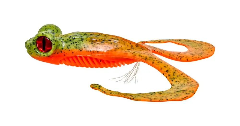 Značkový Gunki Gumová Nástraha Bull Frog Fluo Chart Pepper 2 ks 10 cm