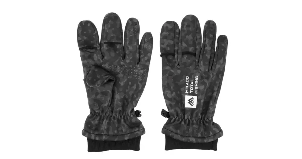 Mikado Rukavice Softshell Black Camo - L Dokud Zásoby Vydrží