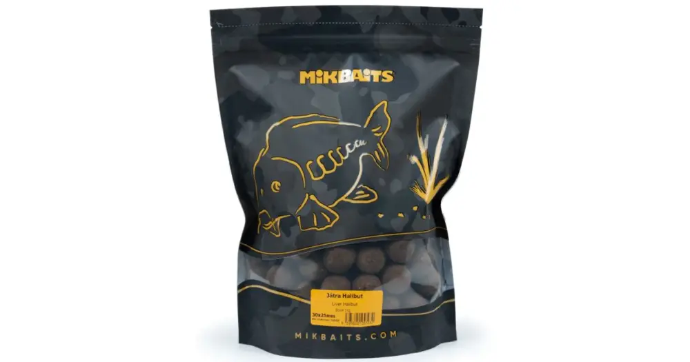 Ověřený Mikbaits Boilie Catfish Játra Halibut 1 kg - 30x25 mm