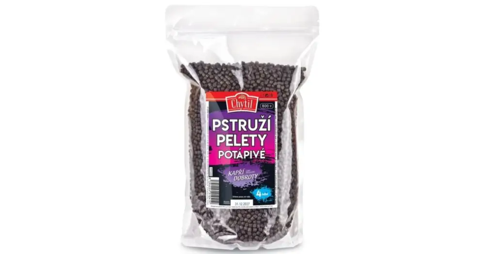 Chytil Pstruží Pelety 800 g - Potápivé 4 mm Ověřený