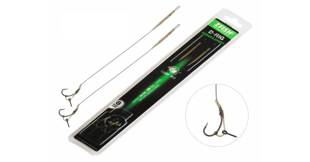 Omezená Nabídka Zfish Návazec Monofilament D-Rig 20 cm - Velikost Háčku 6