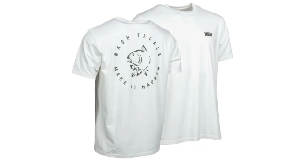 Autentický Nash Tričko Make It Happen Carp Logo T-Shirt Ecru - XXL