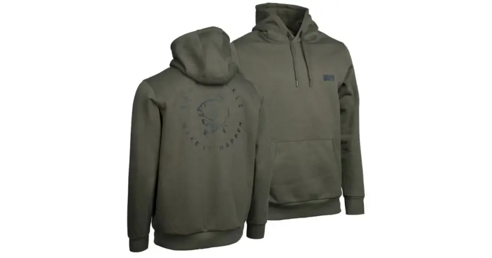 Vysoce Kvalitní Nash Mikina Make It Happen Carp Logo Hoody Green - S