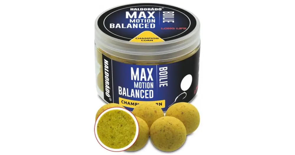 Rychlé Dodání Haldorádó Vyvážené Boilies Balanced Max Motion 70 g 20 mm - Champion Corn