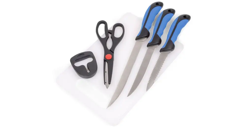 Super Cena Zebco Sada Filetovacích Nožů + Nůžky Fish Filleting Knife Set