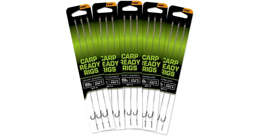 Nízká Cena Fox Návazce Carp Ready Rigs Wide Gape 3 ks - 25 lb Velikost Háčku 2