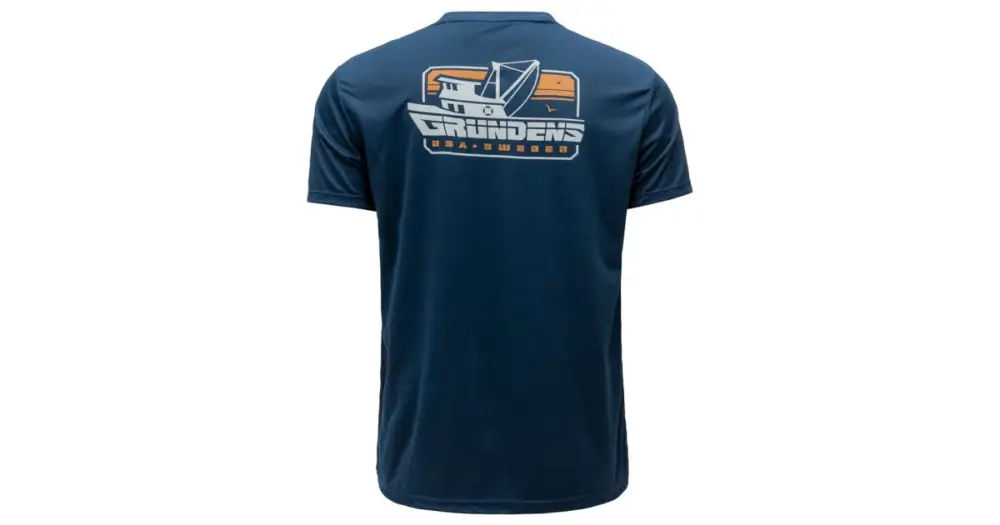Super Cena Grundéns Tričko Commercial Boat SS Tech Tee Blue Abbys