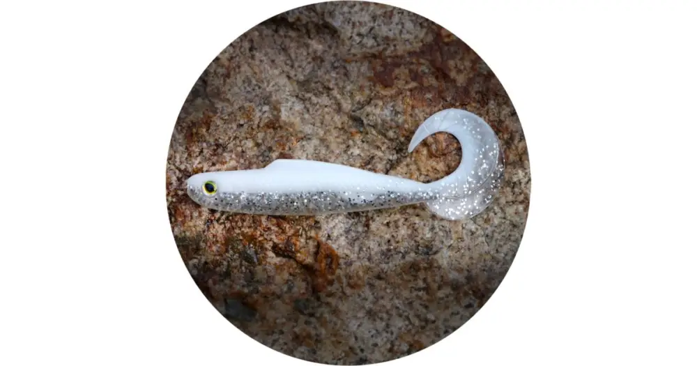 RedBass Gumová Nástraha Twister Kixter White G - 12,5 cm 14 g Super Cena