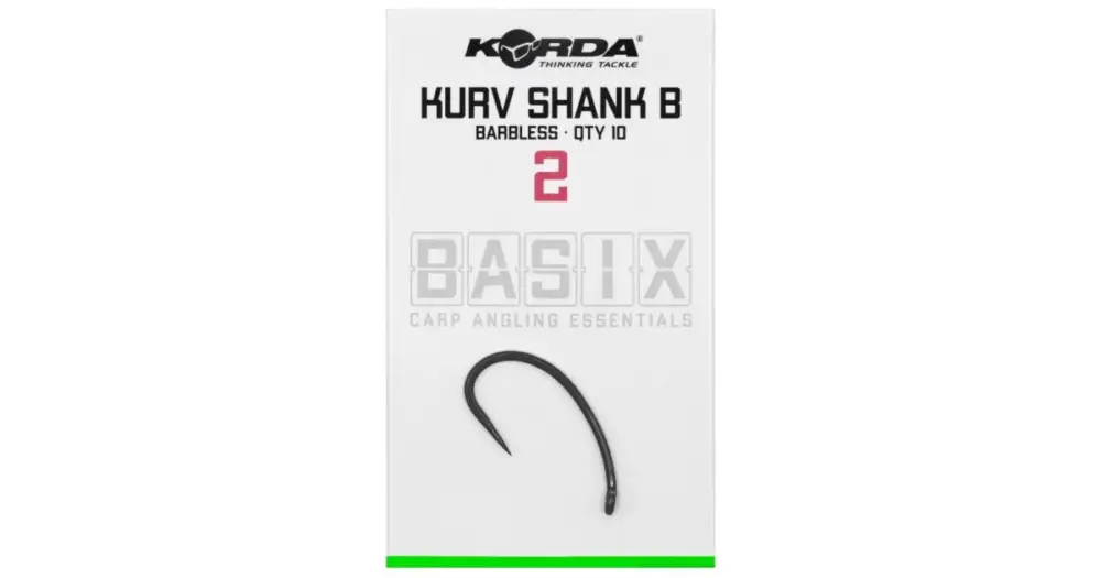 Nejlepší Volba Korda Háčky Basix Kurv Shank Barbless - 2