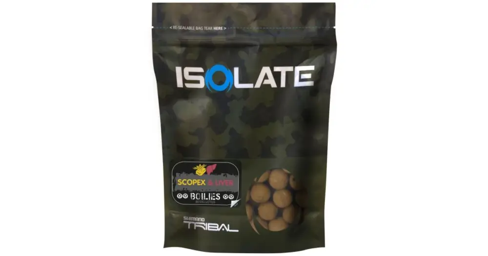 Shimano Boilie Isolate Scopex Liver - 20 mm 1 kg Doprava Zdarma