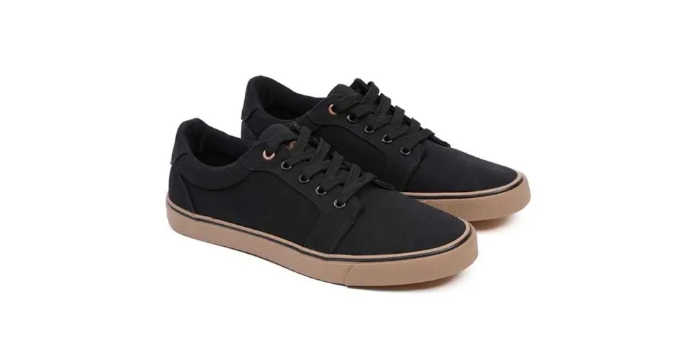 Poslední Šance Fox Boty Black Canvas Shoe - 44