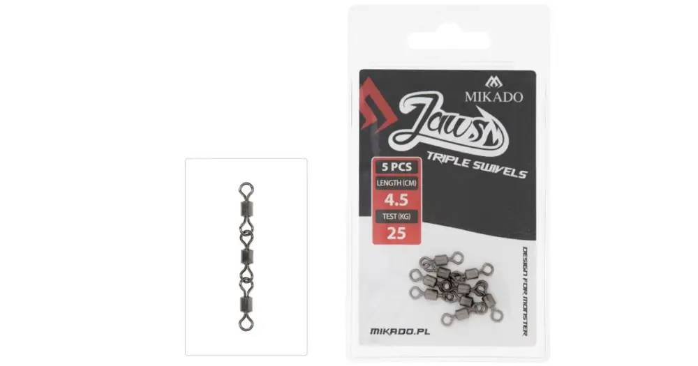 Akční Nabídka Mikado Obratlík Jaws Triple Swivels 5 ks 25 kg