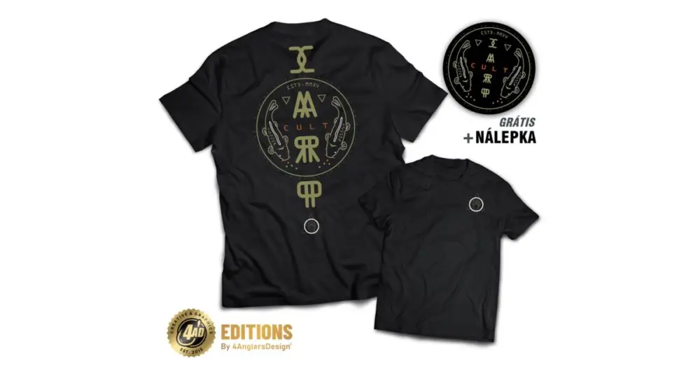 4ANGLERSDESIGN Tričko Carp Cult - XL Časově Omezené