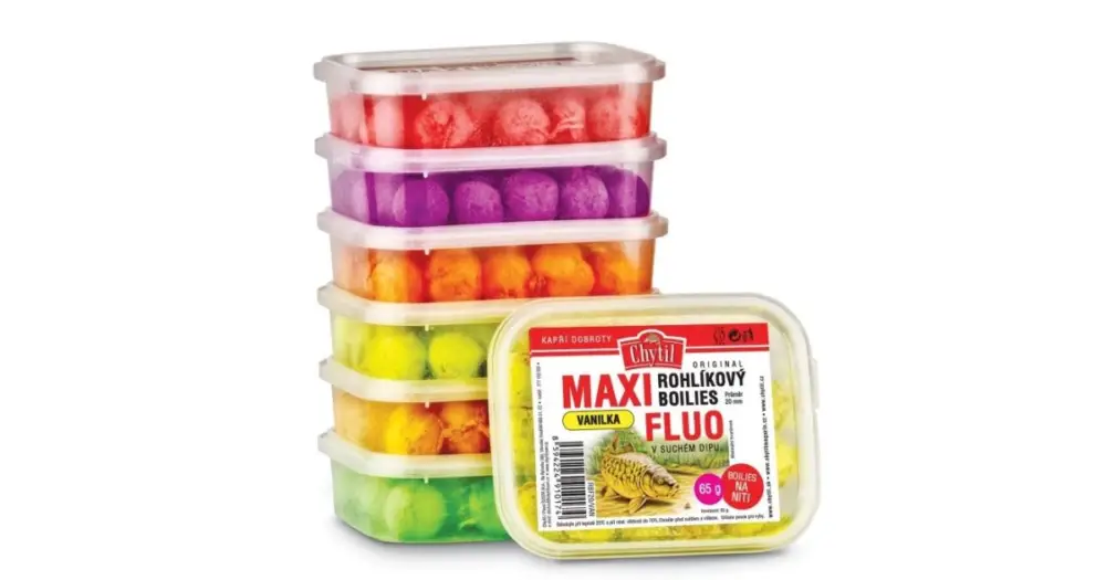 Víkendová Akce Chytil Rohlíkové Boilies Maxi Fluo 20 mm 65 g - Amur
