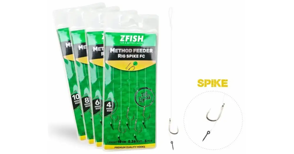 Přímo Od Výrobce Zfish Návazec Method Feeder Rig Spike FC 10 cm 5 ks - Velikost Háčku 10