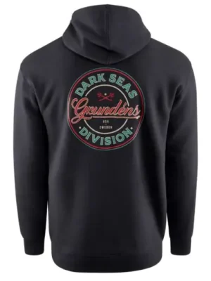 Značkový Grundéns Mikina Dark Seas X Grundens Instinctive FZ Hoodie Black - XL