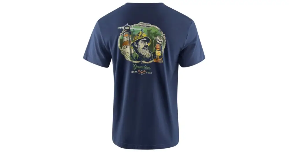 Grundéns Tričko Dark Seas X Grundens Watchman SS T-Shirt Dark Navy - XXL Značkový